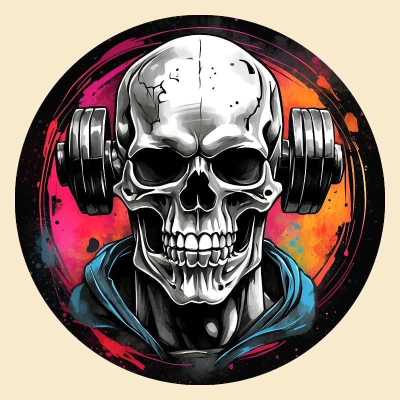 Skull Bodybuilding mit Hantel extrem Workout