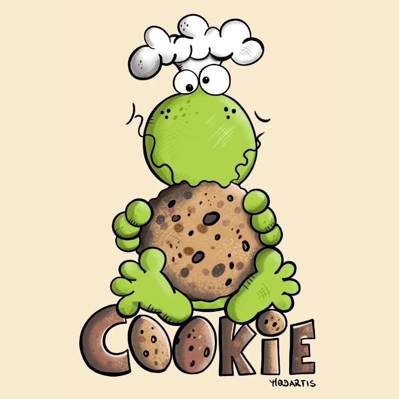 Grenouille avec biscuit