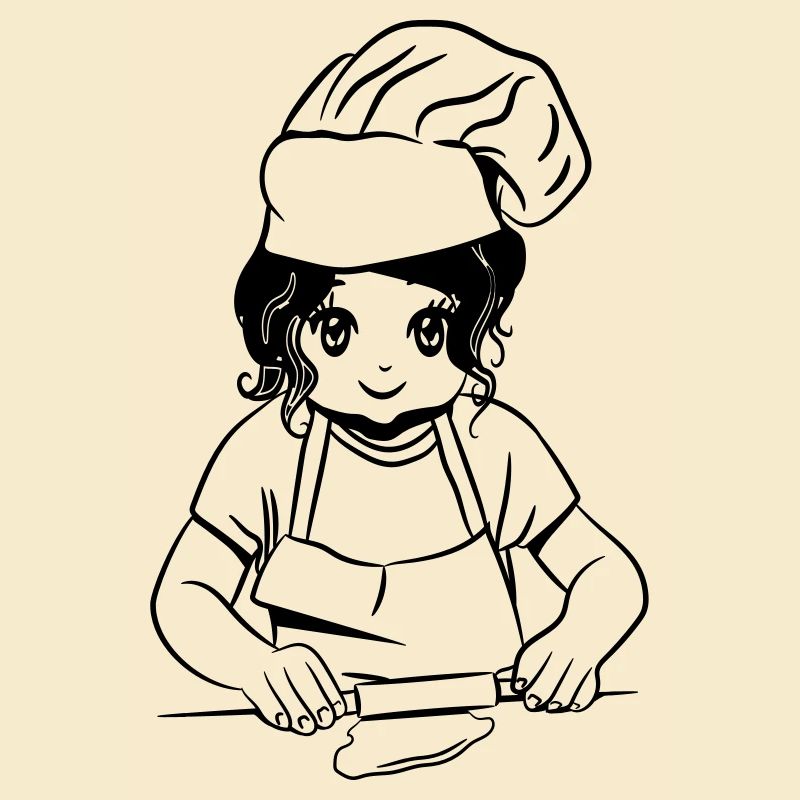 kochen mädchen backen