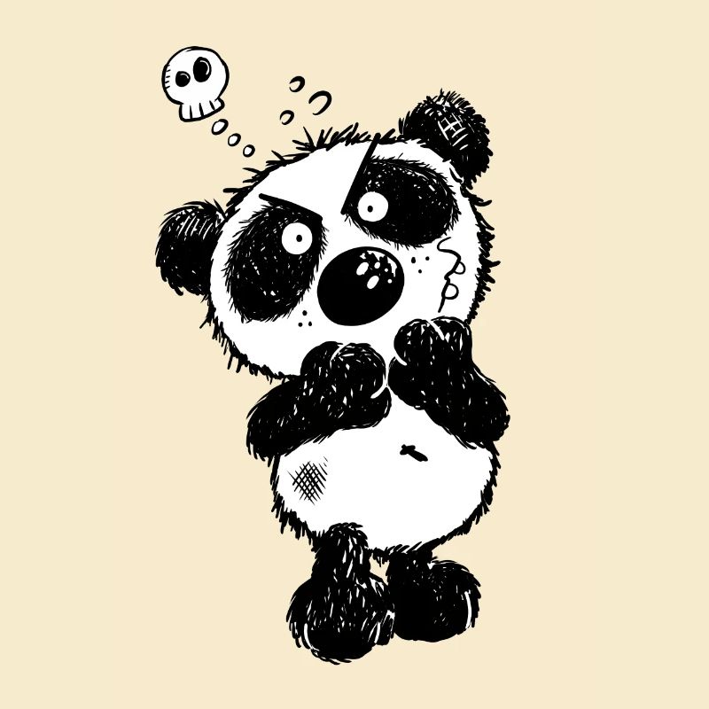 Grummeliger Panda