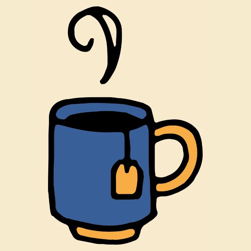 Tasse mit Teebeutel