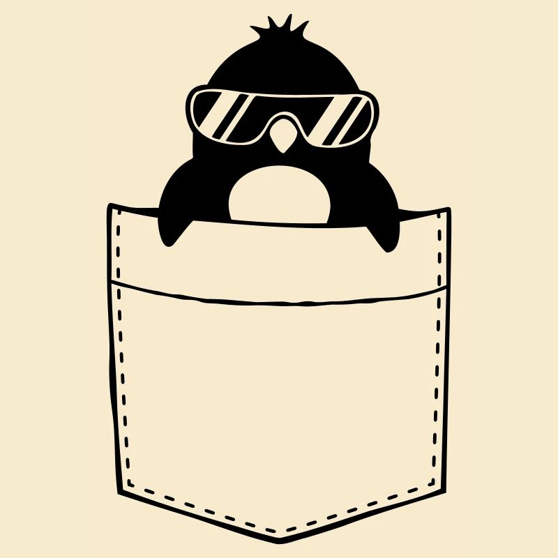 Hemd Brusttasche Pinguin