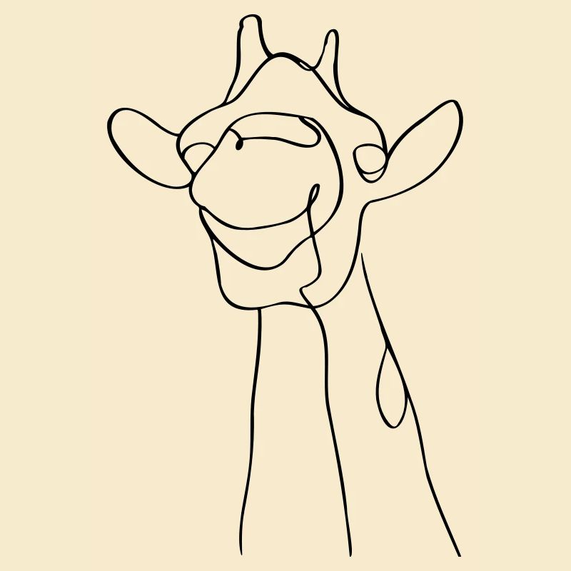 Minimalist giraffe design