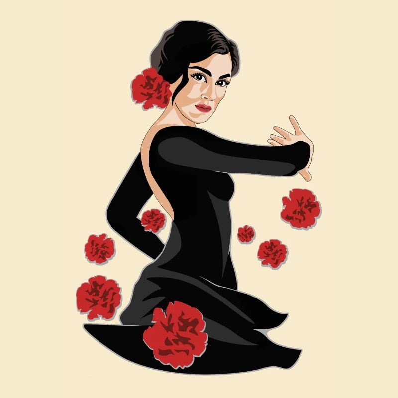 ŒILLETS DANSEUSE DE FLAMENCO