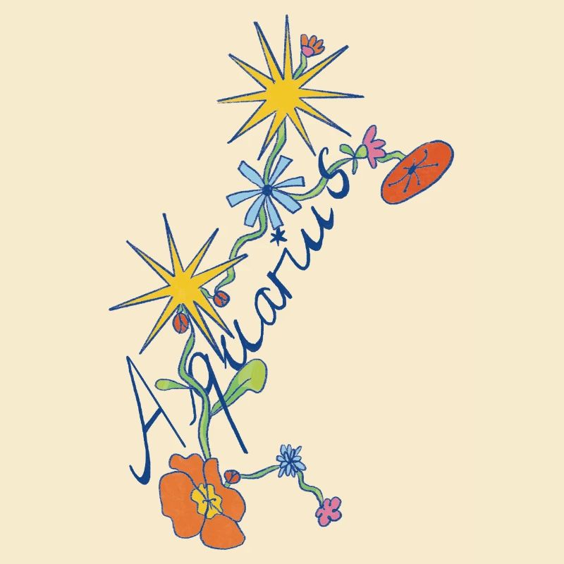 Verseau – Illustration créative du zodiaque