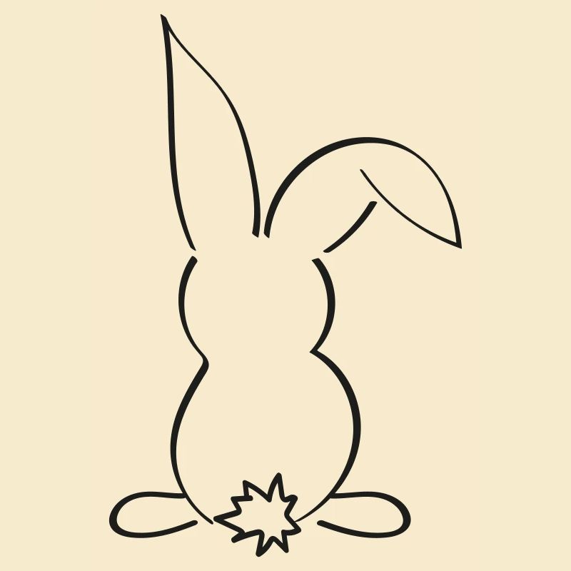Plan de ligne Bunny Bunny Bunny Minimaliste