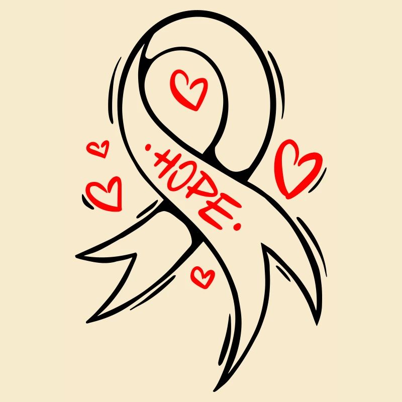 Hope Herz Cancer Schleife