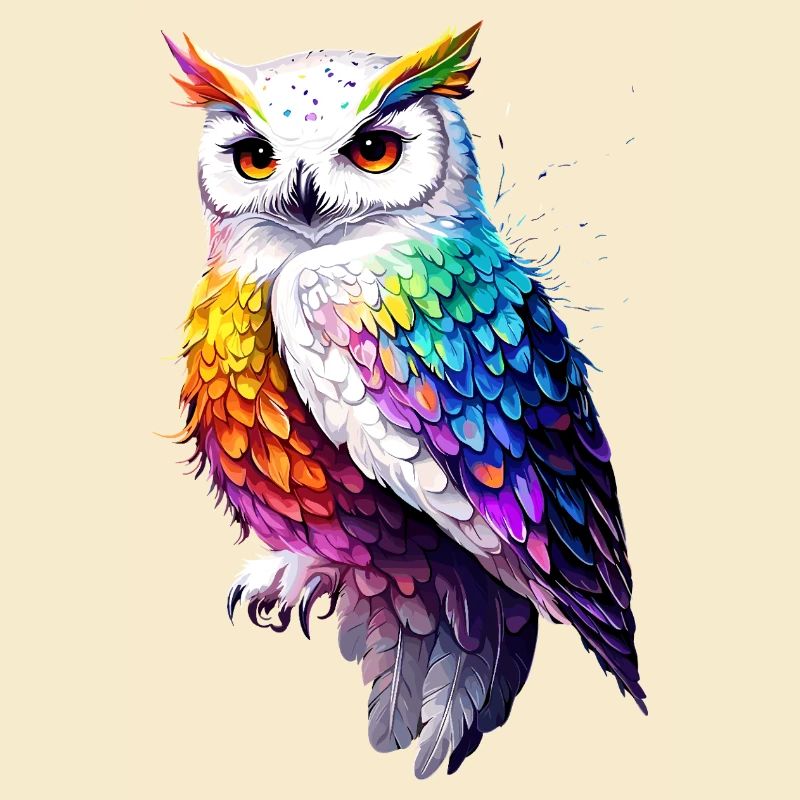 Schneeeule Weiße Eule Kauz Uhu Owl Schnee Eulen