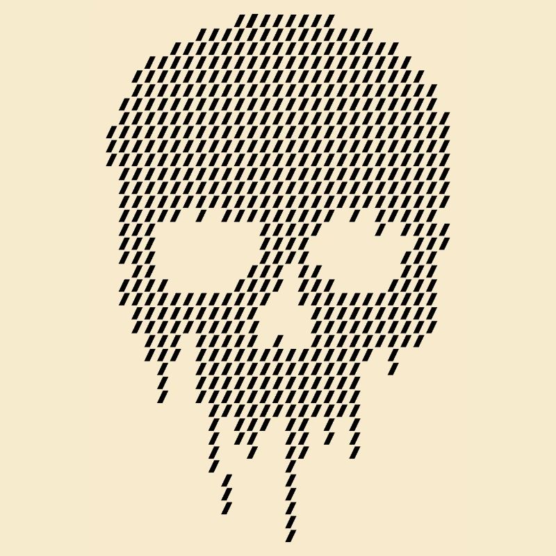 Design graphique de crânes pixelisés