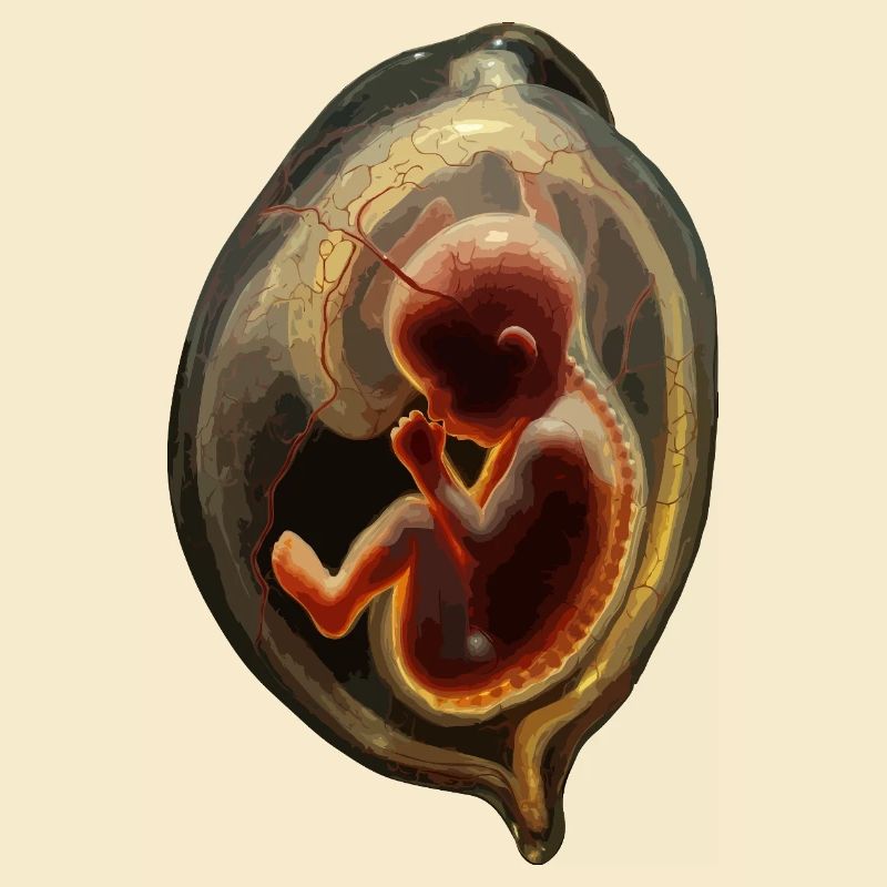 Silhouette de l’embryon dans l’utérus