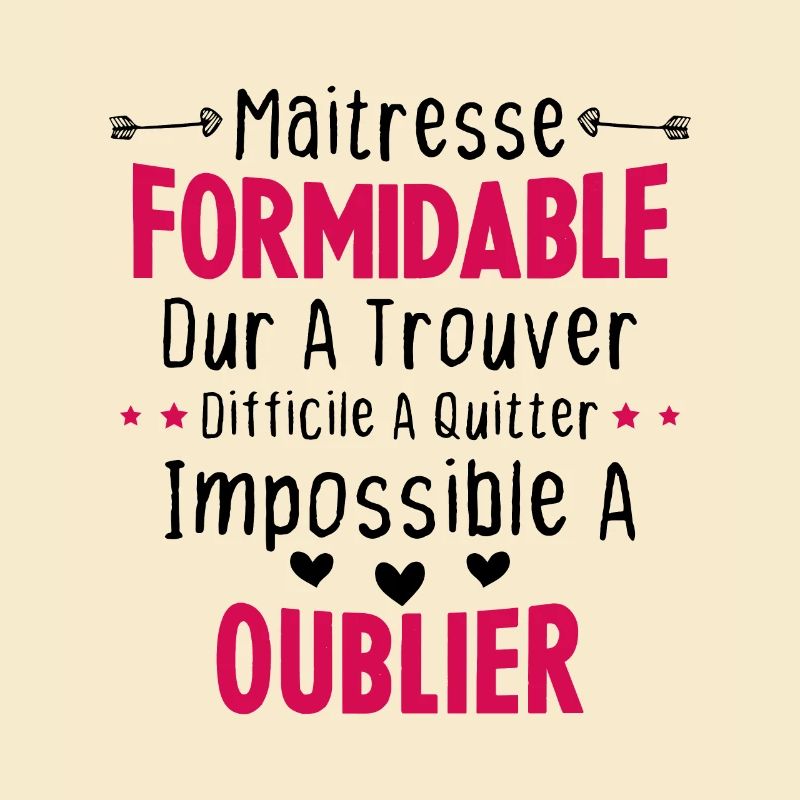 Maîtresse formidable cadeau Maîtresse d'école