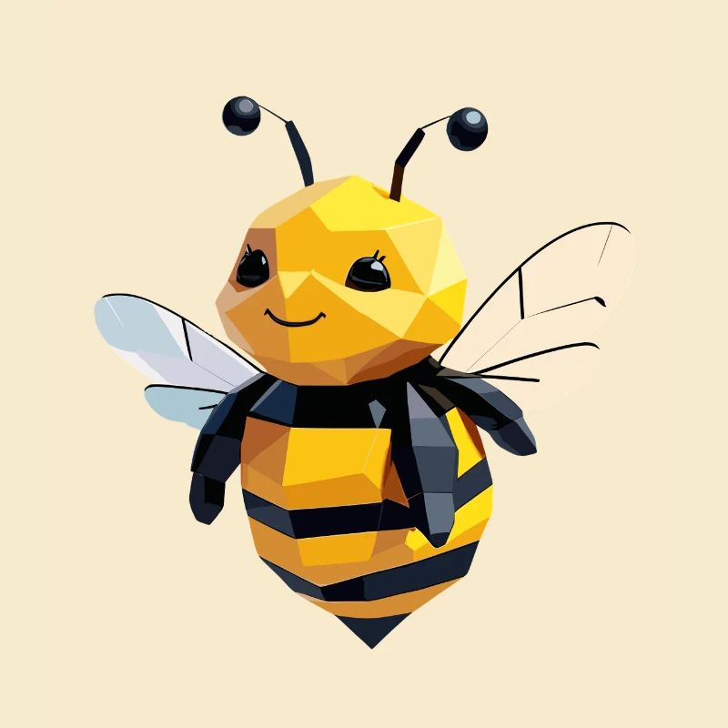 Cute polygon bumblebee design
