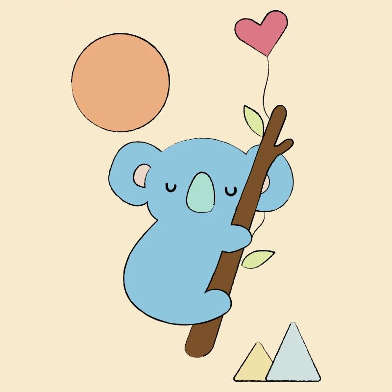 Koala mit Herz - Geschenkidee - Geschenk