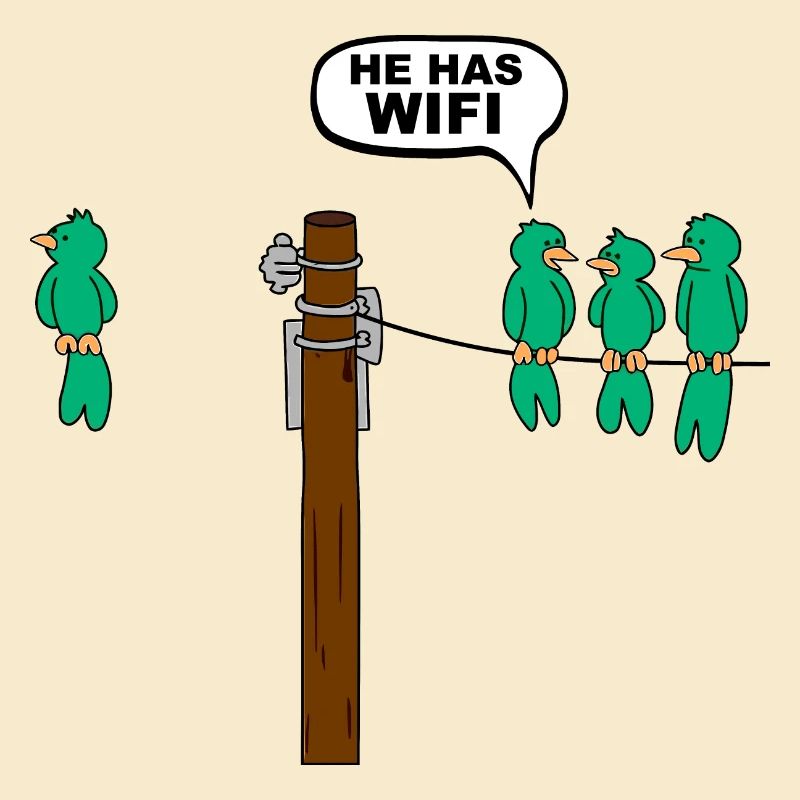 Vogel Er hat Wifi Grafik