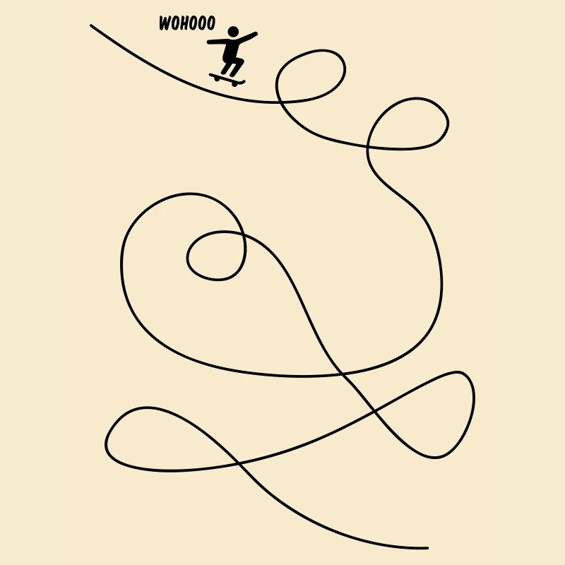 Skateboarder macht Looping Geschenk