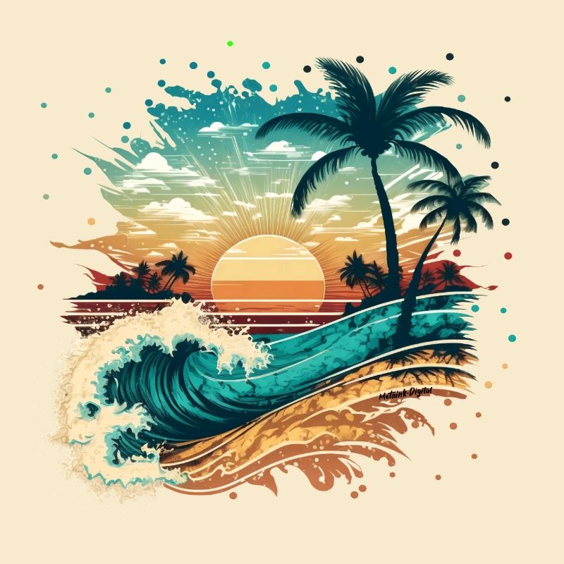 Tropical surf beach
