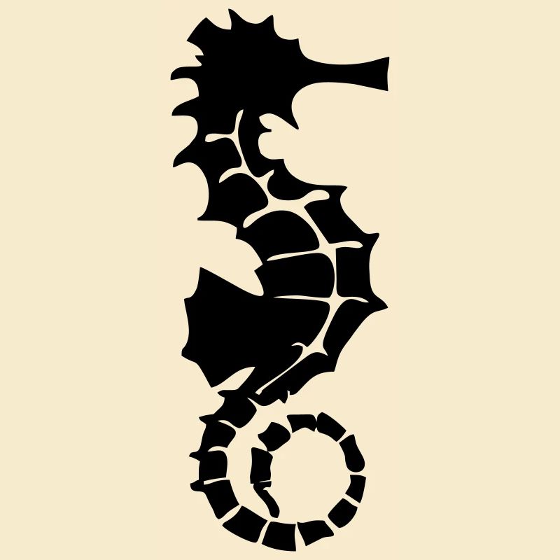 Seahorse shadow figure logo for tropical