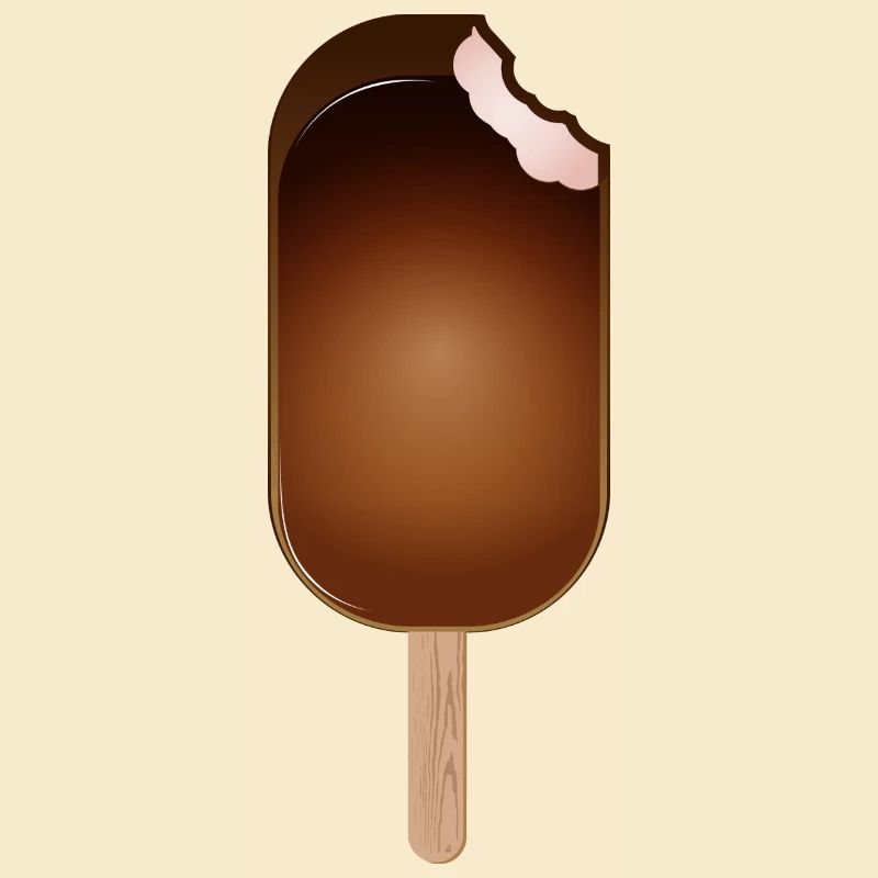 Glace au style avec glaçure de chocolat