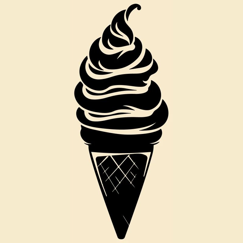 Silhouette de cornet de crème glacée