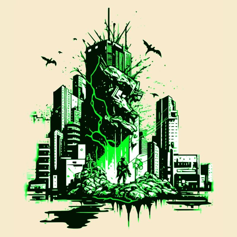 Stadt der Zukunft in der Katastrophe Sci-Fi