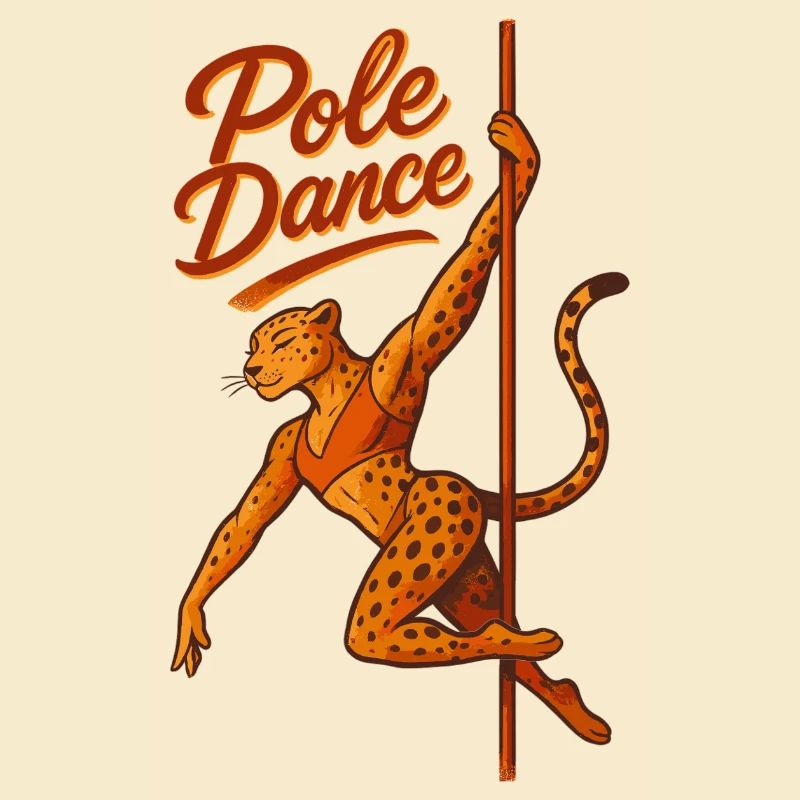 Pole Dance Leopardin Poledancerin Geschenk