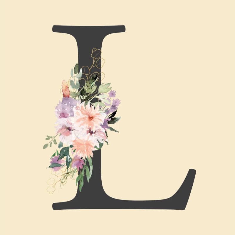 Lettre L, Monogramme, Fleurs