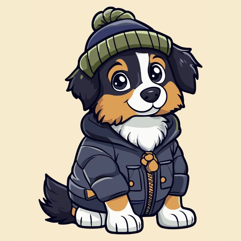 Australian Shepherd Hund Winter