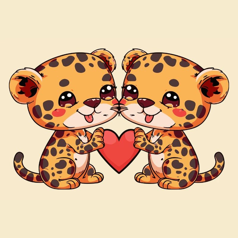 Leopard Paar Valentinstag