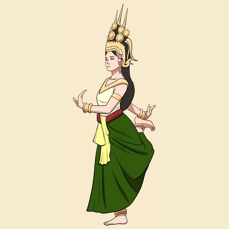 Cambodia Tradition Dance Khmer Apsara I Gift