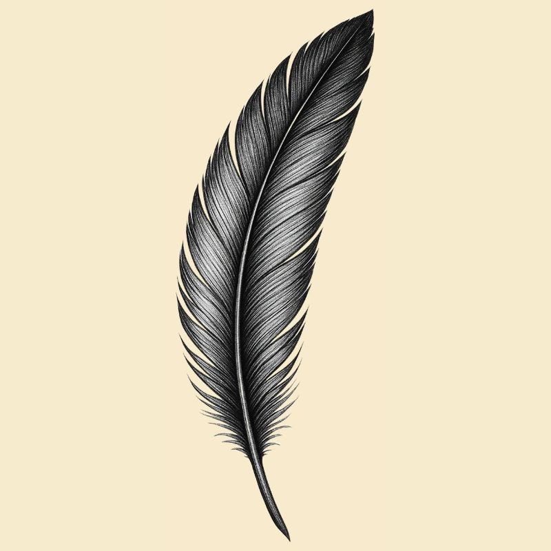 Black Feather Art Print
