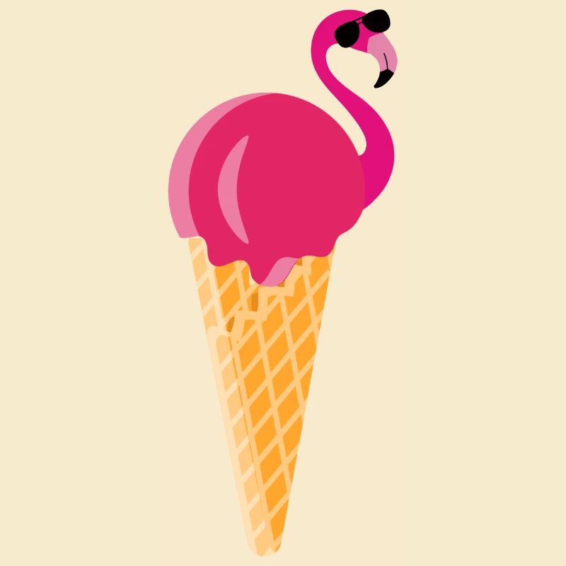 Ice cream Waffeleis Eiskugel Flamingo Eis