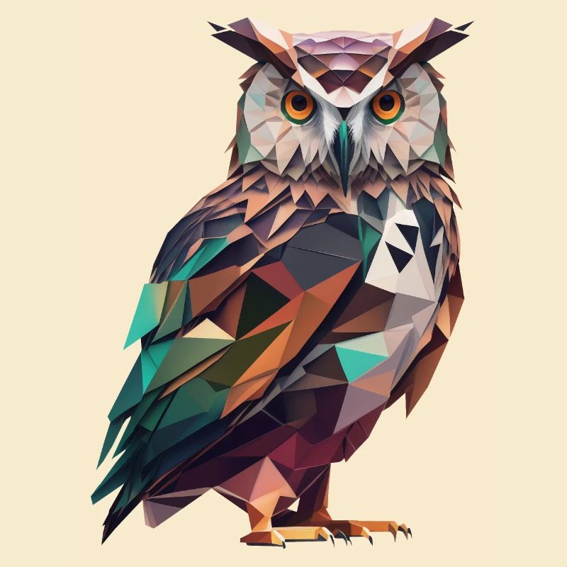 Prächtige Polygon-Eule – Vogelkunst