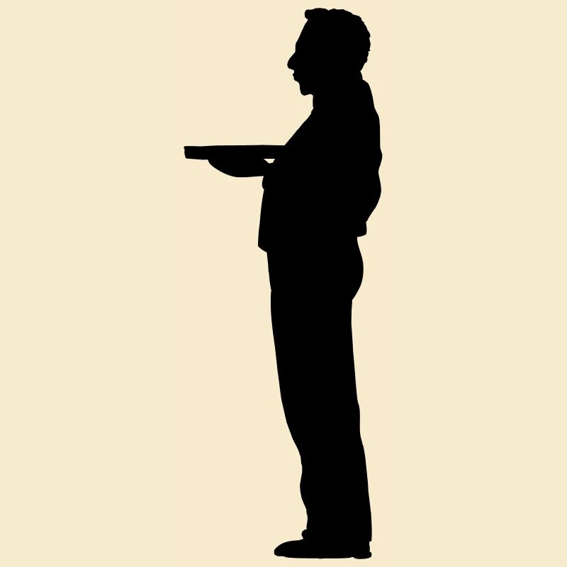 Kellner Butler Schattenfigur