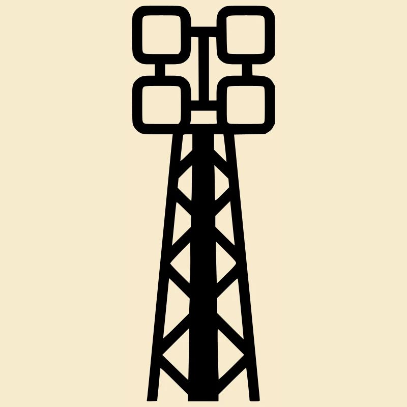 Floodlight Stadium Mast Soccer Vector