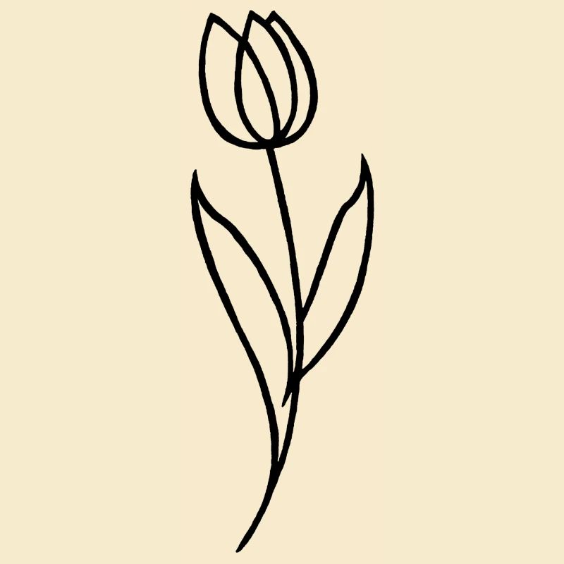 Skizze einer schwarzen Blume