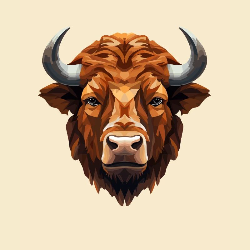 Bison Tierkunst Wildnis für einen Bison-Fan oder