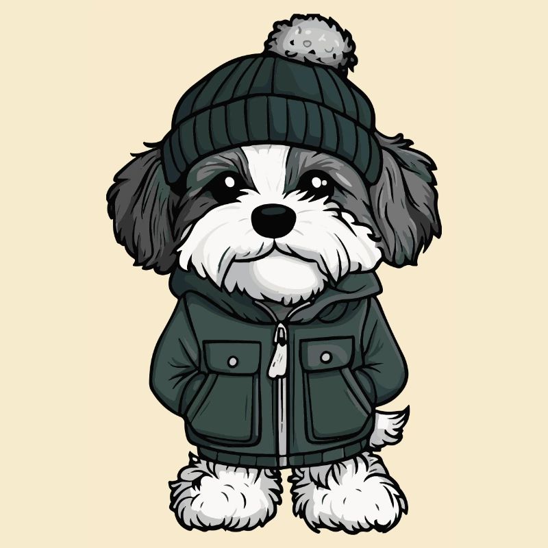 Havanese Hund Winter
