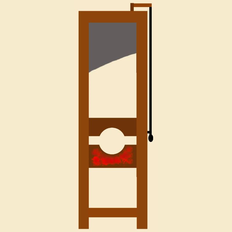 Guillotine case échafaudé exécution horreur