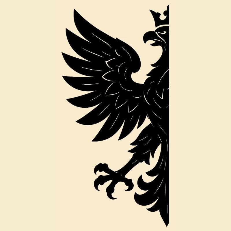 Pologne Polska Eagle Drapeau Drapeau Noir Cadeau