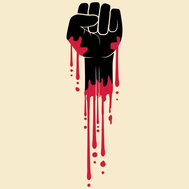 blut faust revolution tropfen stempel graffiti far