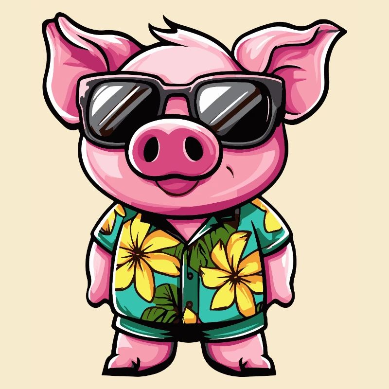 Cochon Bande Dessinée Vacances