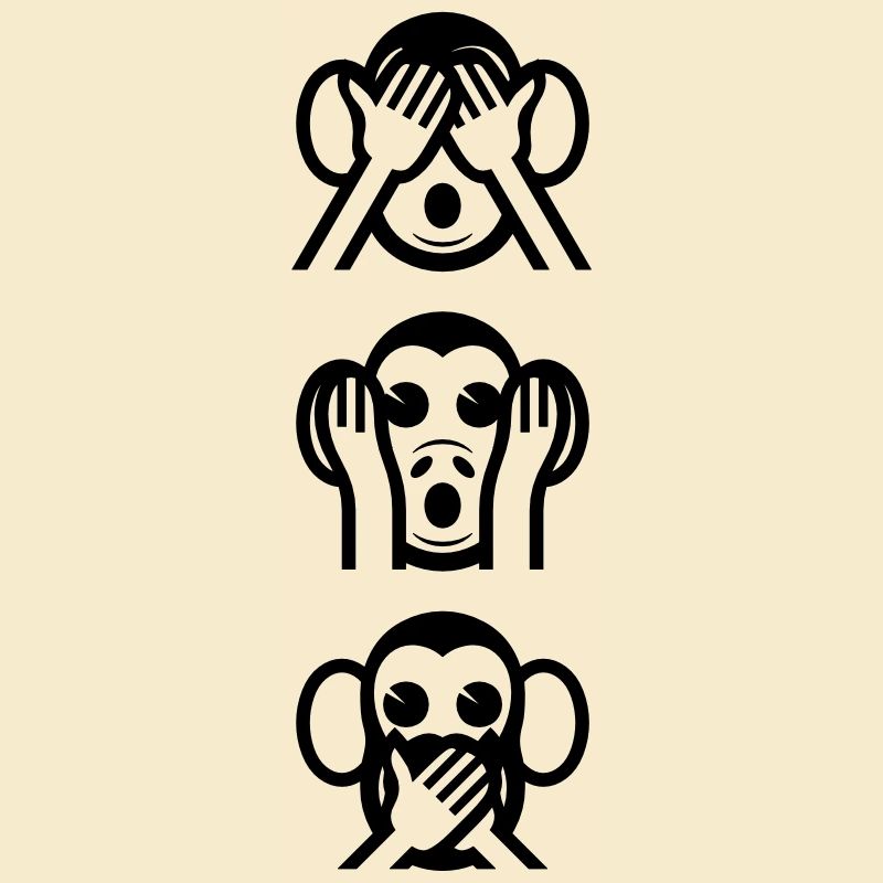 Trois singes sages Vertical