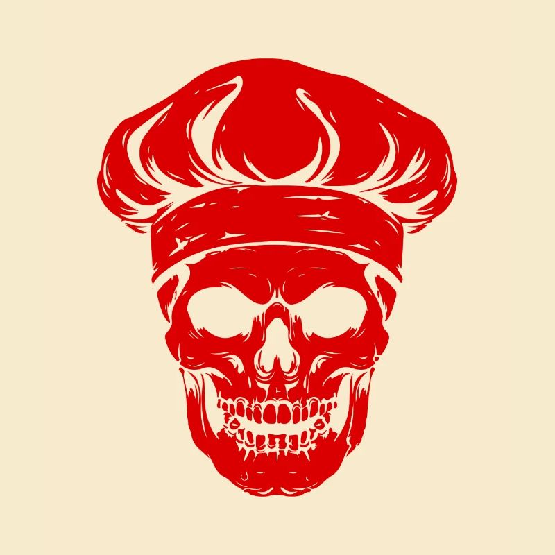 Cook Skull Skeleton Chef