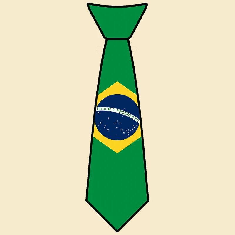 Brasilien-Krawatte – Flaggendesign