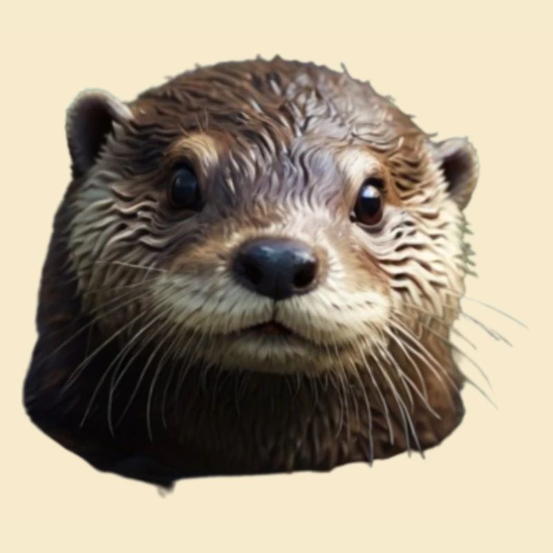 Otter schaut süß