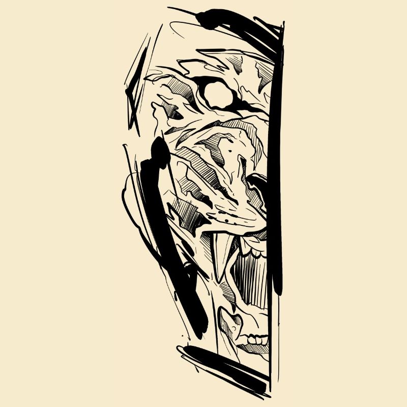 Half Tiger Head Sketchy
