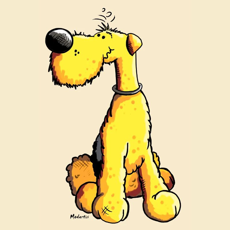 Lustiger Airedale Terrier