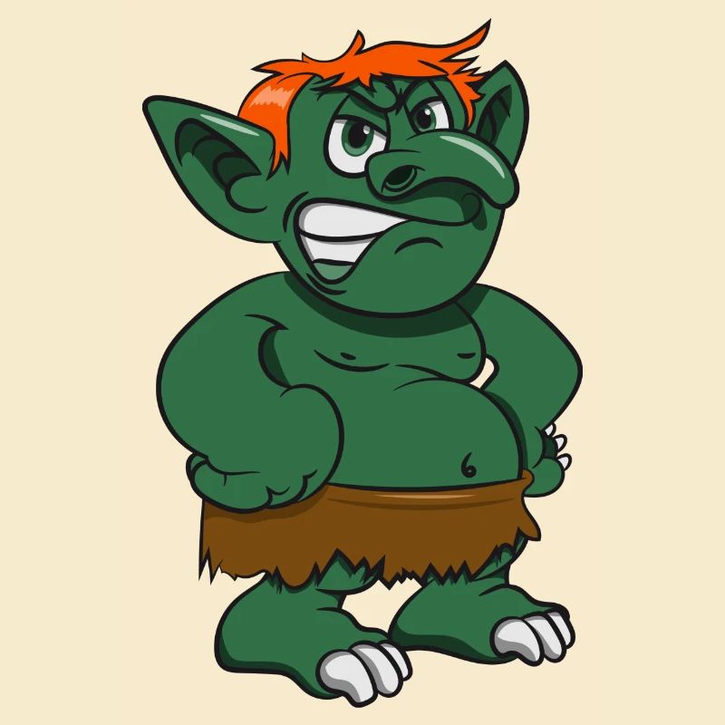 Troll Dangerous Cartoon Wooing Grimly Maerchen