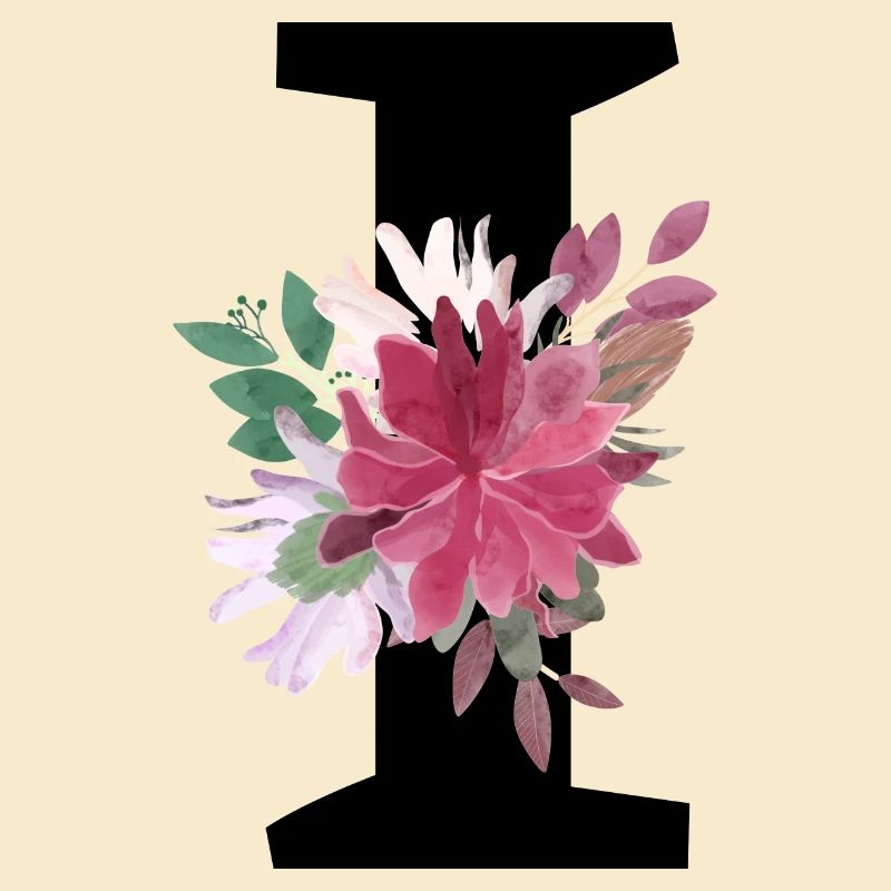 Blumenbuchstabe i