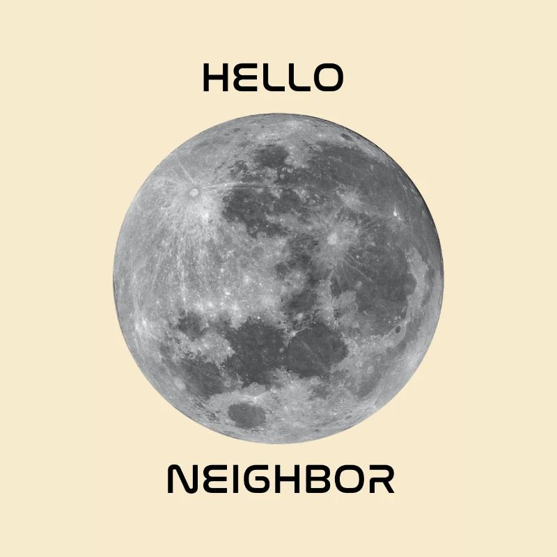 Salutations à notre objet céleste le plus proche - la lune!